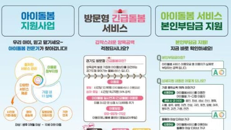 출장이나 야근 등 갑작스러운 상황엔 '아이돌봄 서비스'