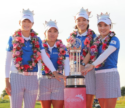 왼쪽부터 박성현, 김인경, 전인지, 유소연