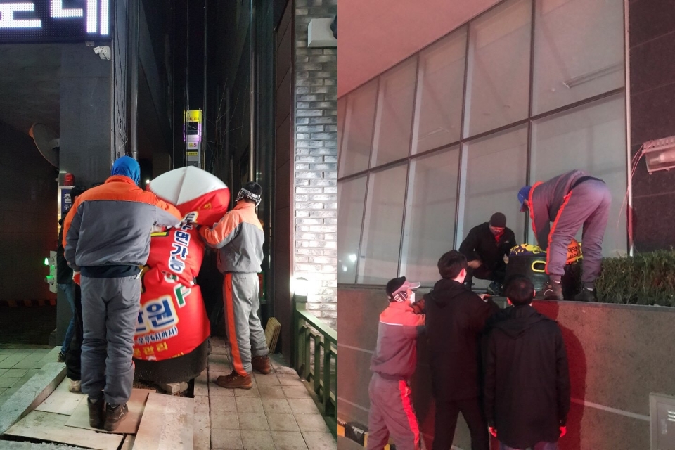 향남읍 불법광고물 단속 모습 향남읍 불법광고물 단속 모습