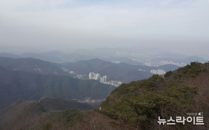 수리산에서 내려다 본 안양시