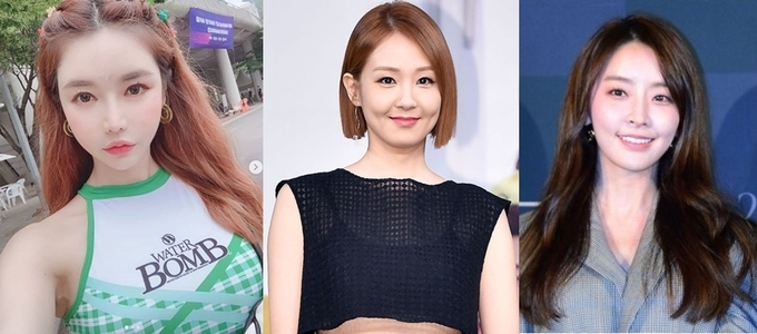 왼쪽부터 우주안, 오정연, 정유미