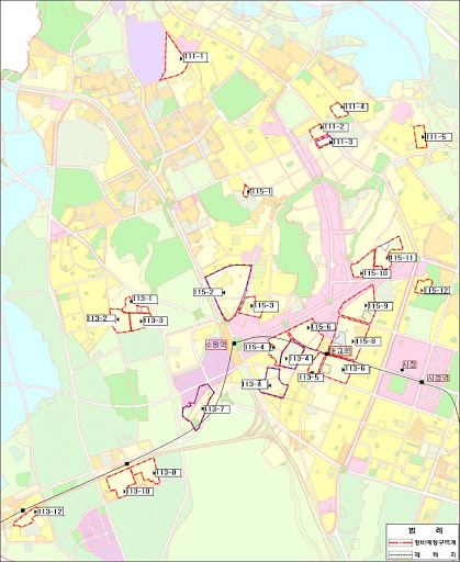 수원시 팔달구 지동(115-11) 재개발구역 대상 정비구역 지정(안) ⓒ뉴스라이트
