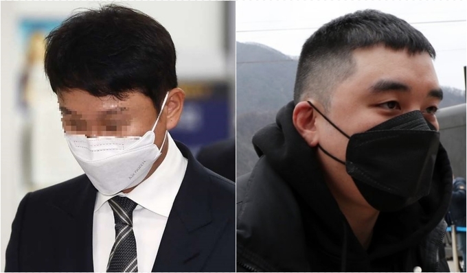 '버닝썬' 혐의를 받고 있는 유리홀딩스 유인석 전 대표(좌)와 군인 신분으로 군사법원에 증인 출석하는 승리(우) ⓒ뉴스라이트