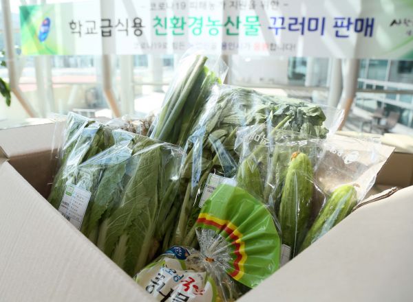 백군기 시장, 친환경 농산물 팔아주기 캠페인 ⓒ뉴스라이트