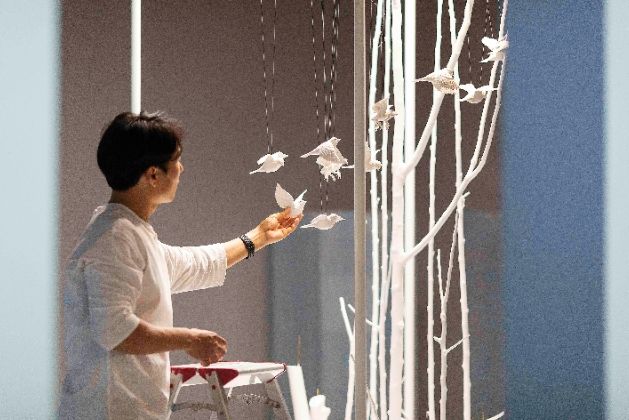2019 경기도자미술관 국제 창작 교류_영국도자비엔날레 참여_맹욱재 작가_ 작품설치 모습