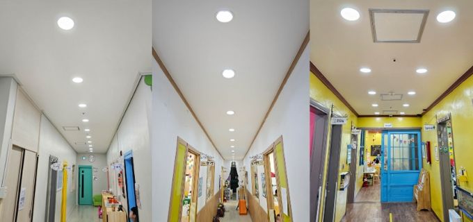 지난해 취약계층 에너지 복지 사업으로 LED 조명 교체 지원을 받을 관내 어린이집 3곳의 모습
