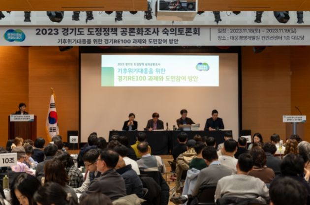‘기후위기 대응을 위한 경기RE100 과제와 도민참여 방안’ 토론회