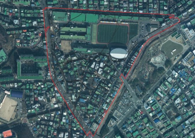 사업지구 항공사진