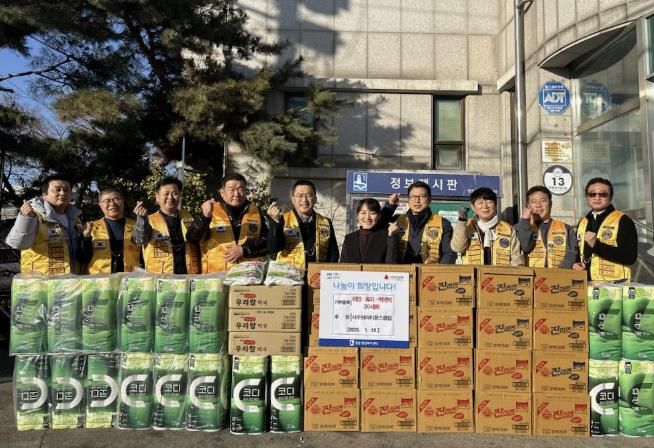 수원시 권선구 평동 서수원라이온스클럽, 설명절 이웃돕기 물품 후원