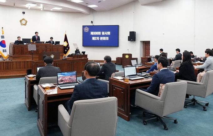 하남시의회 3월 21일 제338회 임시회 제2차 본회의. (사진_하남시의회 제공)