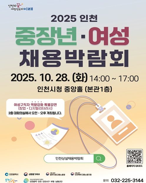 『2025 인천 중장년·여성 채용박람회』홍보포스터