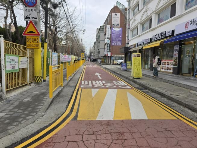 고강초등학교 앞 청정 안심길 조성 공사 완료 모습