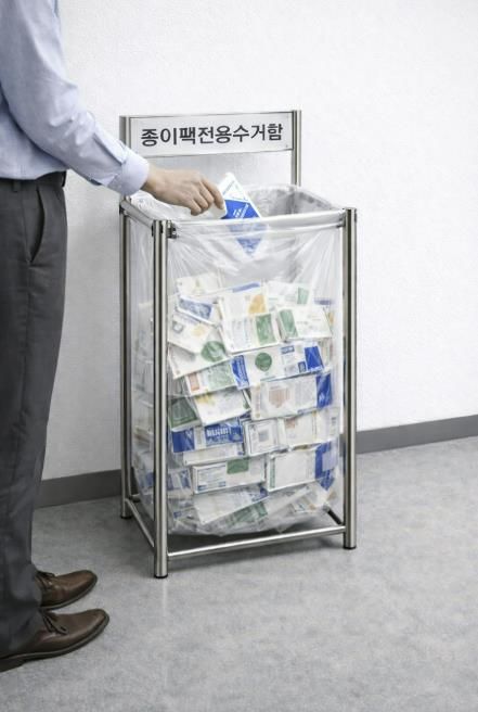 성남시 종이팩 전용 수거함 AI 생성 이미지