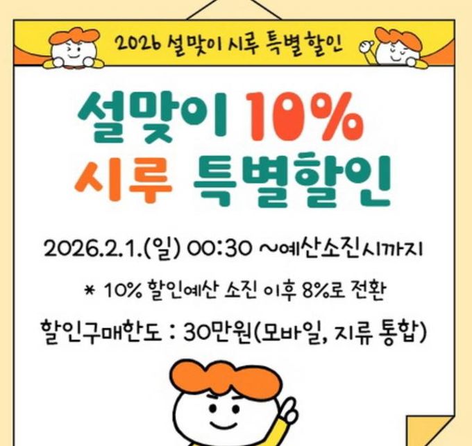 설맞이 시흥화폐 시루 10% 특별할인 추진